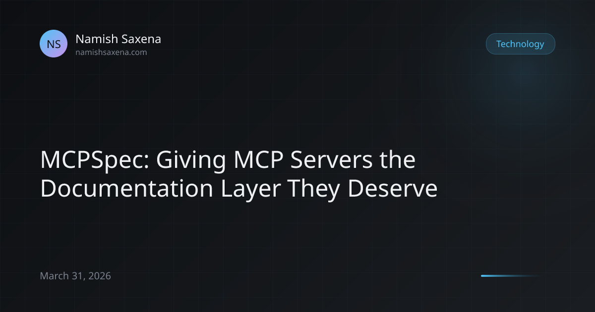 MCPSpec: Giving MCP Servers the Documentation Layer They Deserve ...